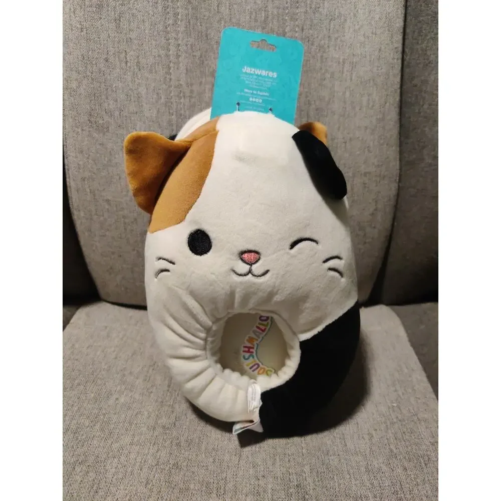 Squishmallows Cam The Cat Winking Plush Kids 2/3 Slippers NWT